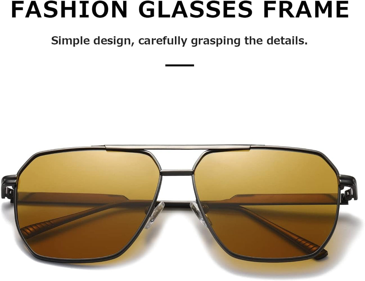 Polarized Sunglasses Womens Men Retro Oversized Square Vintage Shades Classic Large Metal Sun Glasses K1221