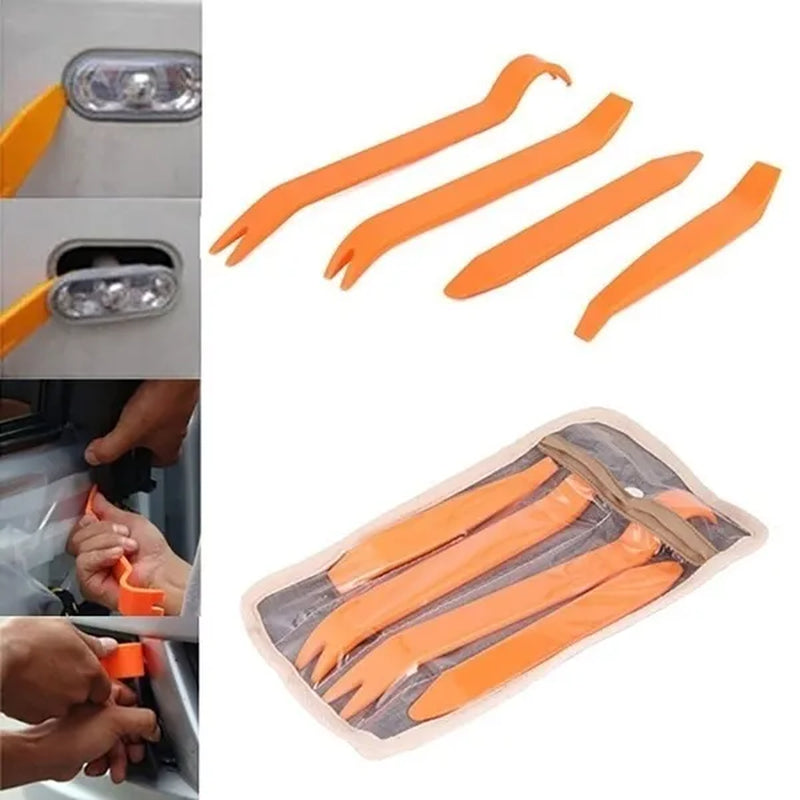 4Pcs/12Pcs Kit Car Radio Audio Stereo Door Trim Dash Panel Install Car Audio Removal Pry Trim Tool Plastic Kit Panel Dash Radio Moulding Automotive