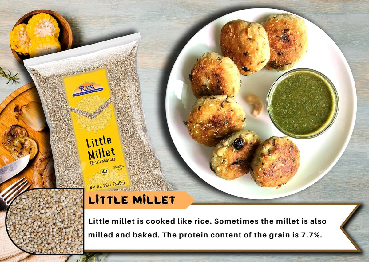 Rani Little Millet (Panicum Sumatrense) Whole Ancient Grain Seeds 28Oz (800G) ~ All Natural | Gluten Friendly | NON-GMO | Kosher | Vegan | Indian Origin | Kutki/Shavan/Saamai/Sama Kannada