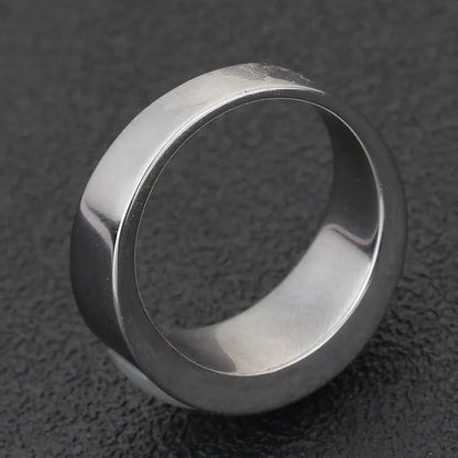 Vintage Men's Agate Ring Stainless Steel Sky Blue Black White Gemstone Irregular Ring Jewelry Gift for Men Women Boyfriend Girlfriend