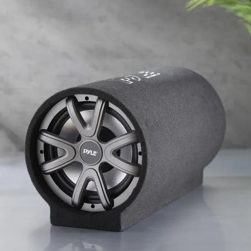 Pyle Car Audio 10 Inch 500W Carpeted Subwoofer Tube Speaker, Rear Vented Design