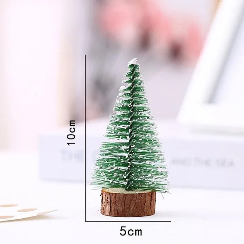 Christmas Green Cedar LED Lights Pine Needle Tree Christmas Decorations Desktop Ornament Gift Mini Christmas Tree Decorations