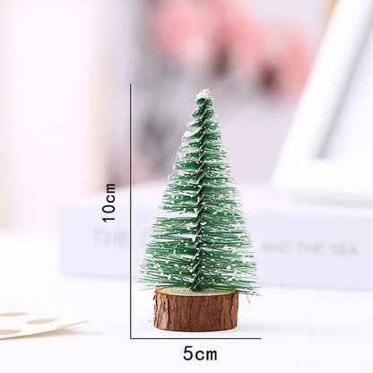 Christmas Green Cedar LED Lights Pine Needle Tree Christmas Decorations Desktop Ornament Gift Mini Christmas Tree Decorations