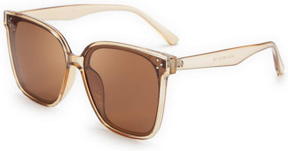 Retro Square Polarized Sunglasses Women Men Vintage Minimalist Shades B2600