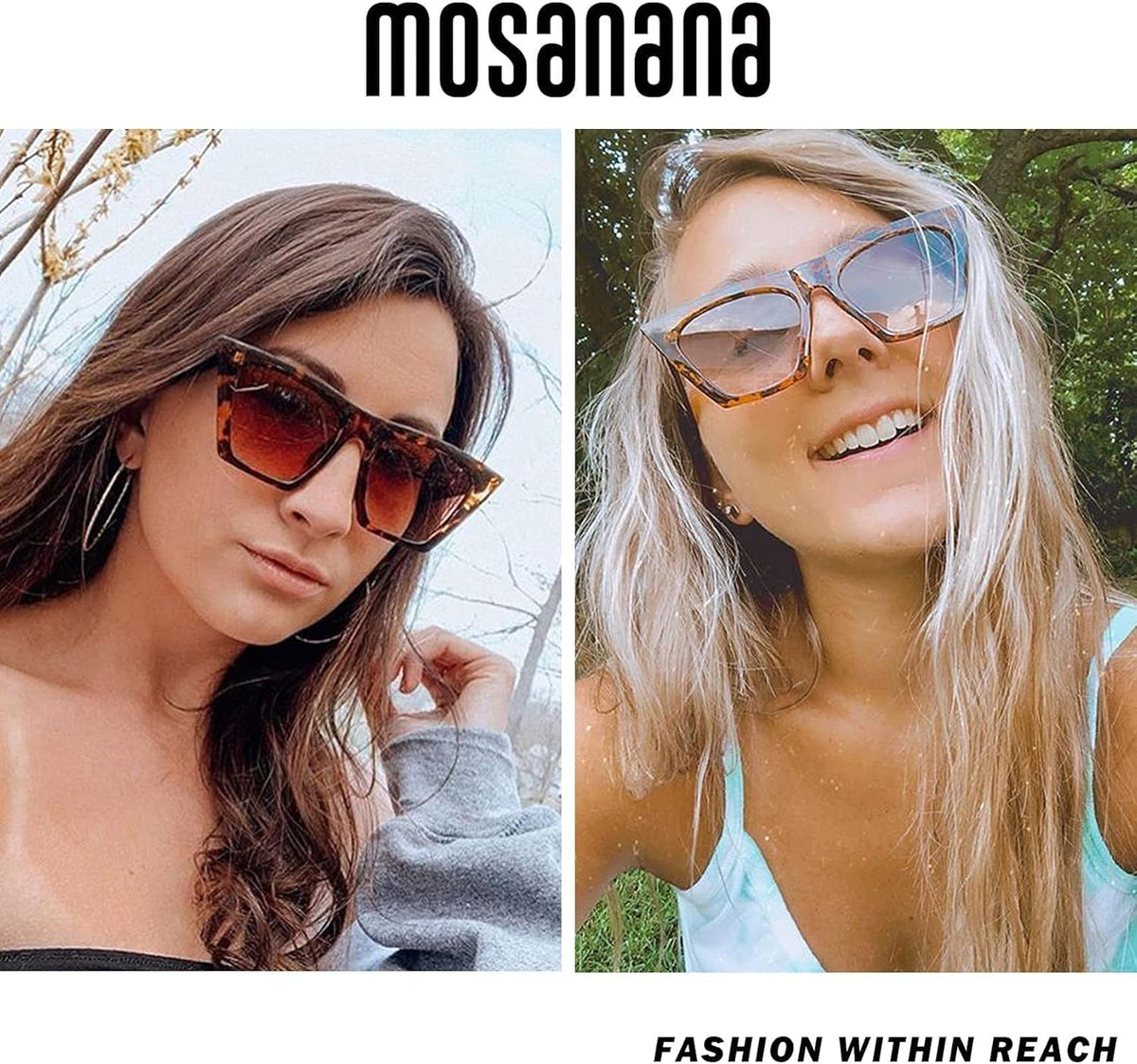 Square Cat Eye Sunglasses for Women Trendy Style Model-Shine