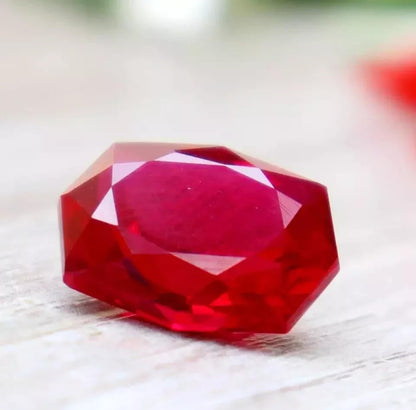 10-12 Ct Real Crystal Natural Red Ruby Fancy Shape Certified Loose Gemstones for Jewelry Making