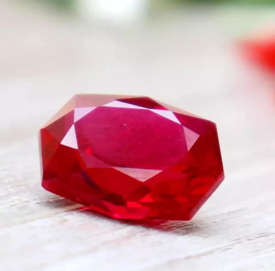 10-12 Ct Real Crystal Natural Red Ruby Fancy Shape Certified Loose Gemstones for Jewelry Making