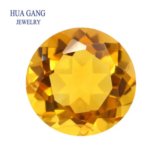Dark Color Citrine Natural Loose Gemstone Round Shape Facetted Cut Size 1.0~6mm For DIY Jewelry Making