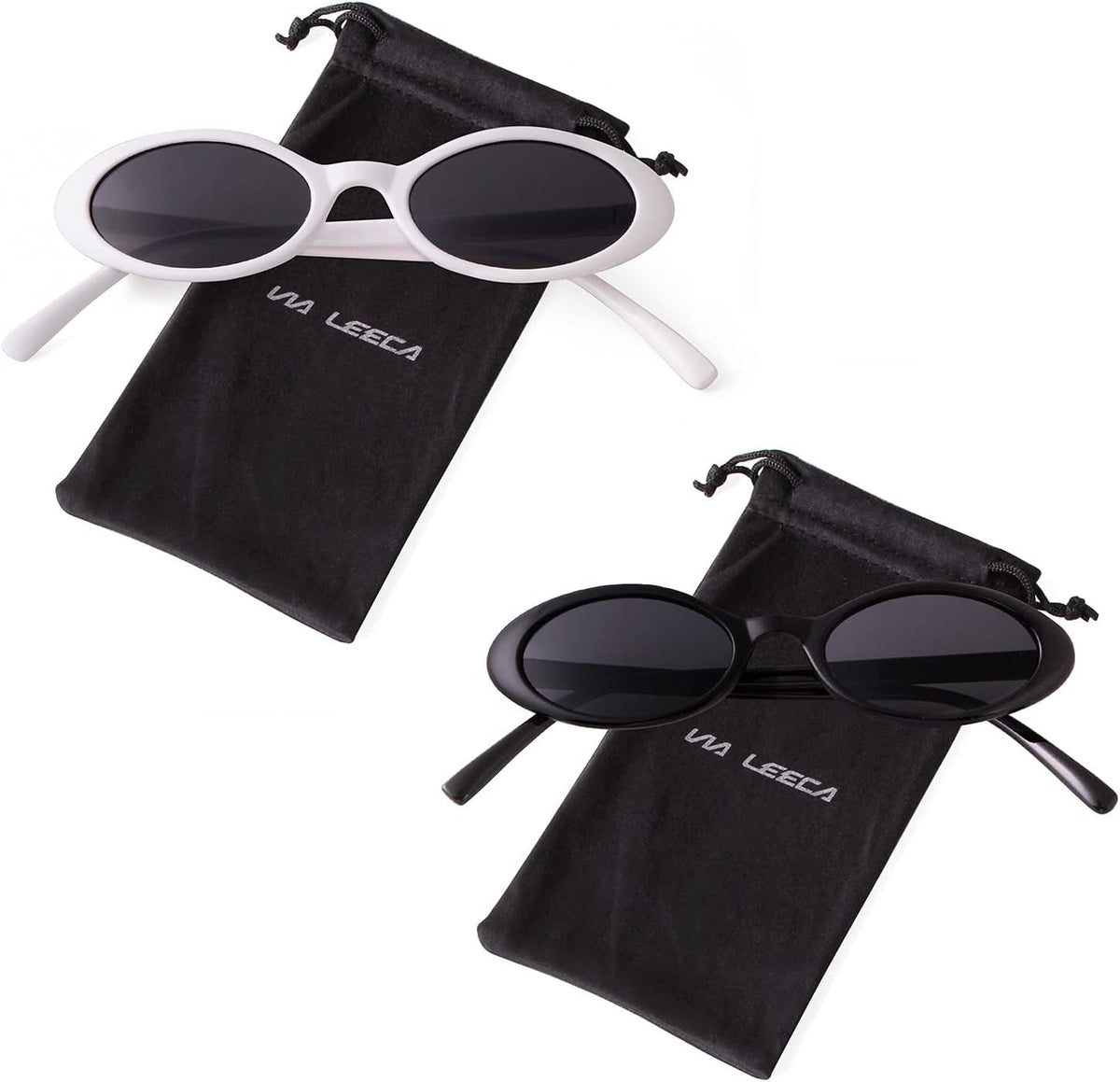 Trendy Oval Sunglasses Women 90’S Vintage Sun Glasses Fashion Tinted Glasses UV400 Protection