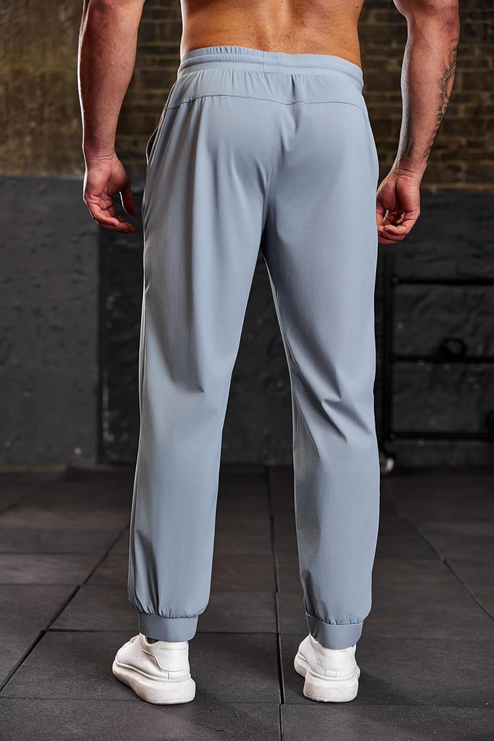 Mens Jogger Pants Workout Athletic Casual Drawstring Elastic Waist Lightweight Sport Running Sweatpants Grey, Xx-Large