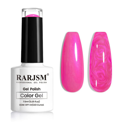 Pearl Gel Nail Polish, Glitter Drawing Gel Polish Shimmer Mermaid Nail Gel Soak Off UV Gel for Salon Home DIY Manicure Use