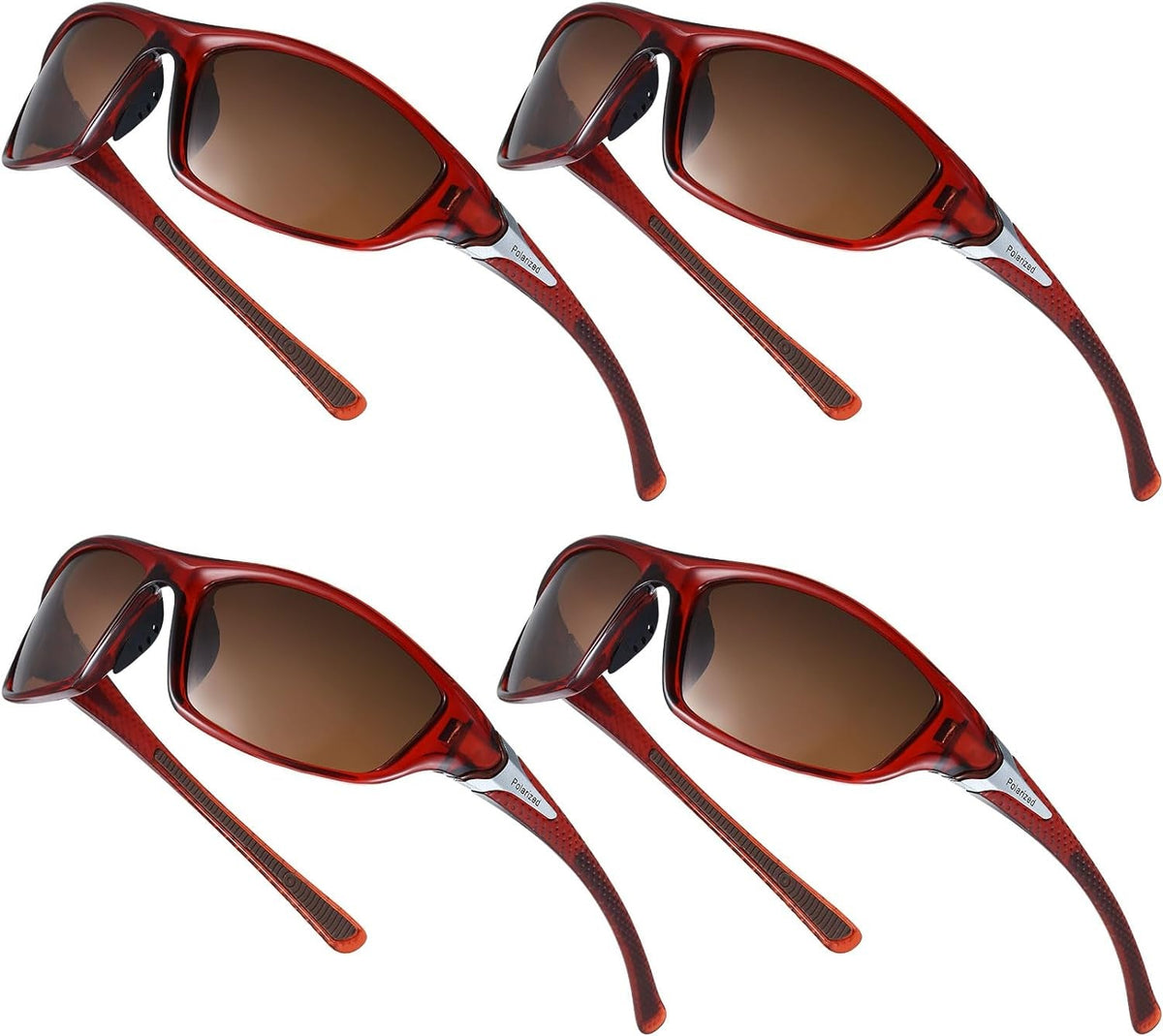 4 Pairs Men Polarized Sunglasses with UV Protection Driving Glasses Sports for Sport Outdoor Activities