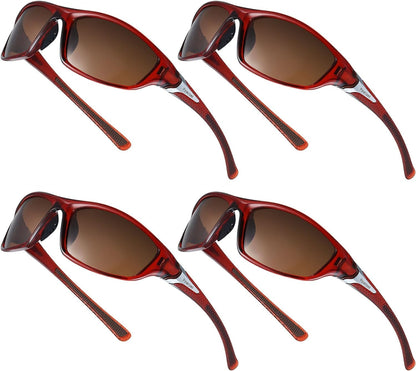 4 Pairs Men Polarized Sunglasses with UV Protection Driving Glasses Sports for Sport Outdoor Activities