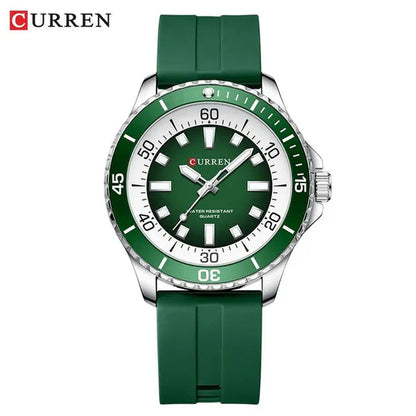 CURREN Watches For Men Luxury Silicone Strap Military Army Sports Watch Wristwatch Waterproof Luminous Male Clocks Relogio Masculino 8448