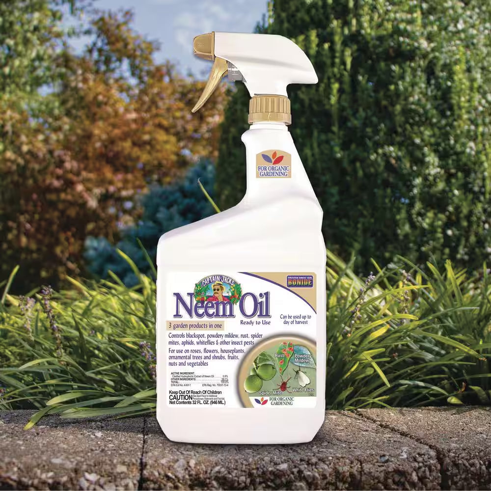 Captain Jack'S Neem Oil, 32 Oz Ready-To-Use Spray, Multi-Purpose Fungicide, Insecticide and Miticide