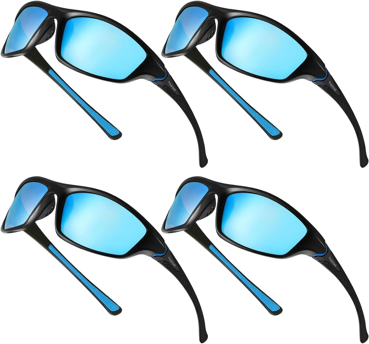 4 Pairs Men Polarized Sunglasses with UV Protection Driving Glasses Sports for Sport Outdoor Activities