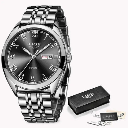2019 LIGE New Rose Gold Women Watch Business Quartz Watch  Luxury Female Wrist Watch Girl Clock