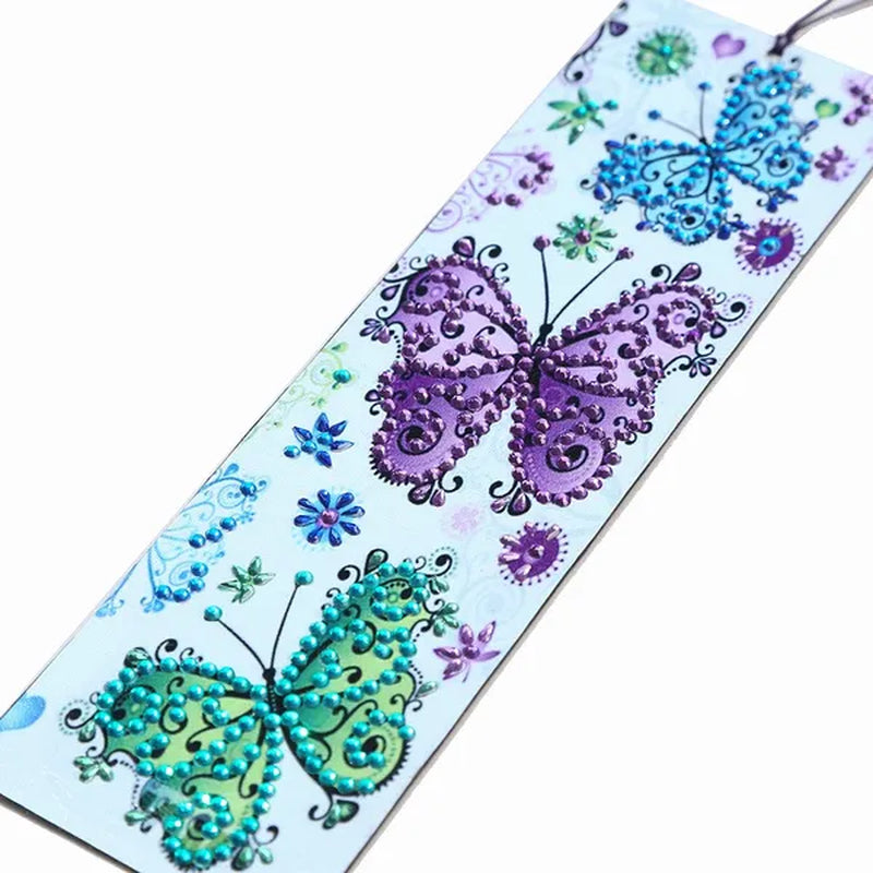 20 Types New Diy Leather Book Marks Special Shaped Diamond Painting Tassel Bookmarks Crafts 5D Exquisite Diamond Bookmark Learning Gifts