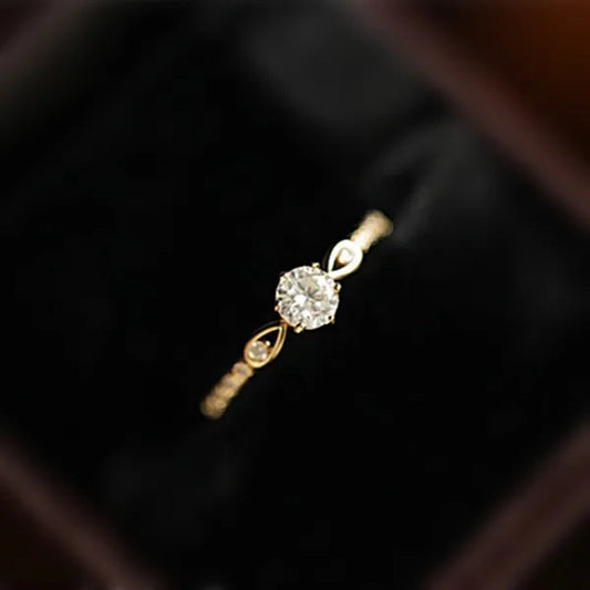 Newest Design Women 18k gold plated  and 925 Sterling Silver White Sapphire Diamond Thin Ring Wedding Engagement Party Rings Jewelry
