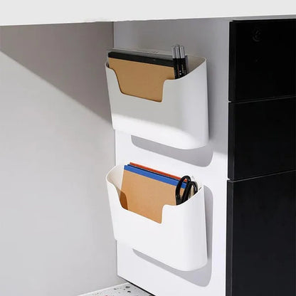 Kitchen Cabinet Door Storage Box Wall-mounted Under Sink Storage Shelf  Adhesive Storage Rack Shelf Bathroom Organizer