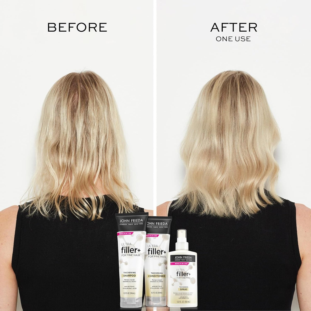 Ultrafiller+ Thickening Shampoo, Strengthening Shampoo for Damaged or Thin Hair, Infused with Biotin and Hyaluronic Acid to Strengthen Hair for Thicker Fuller Results, 8.3 Oz
