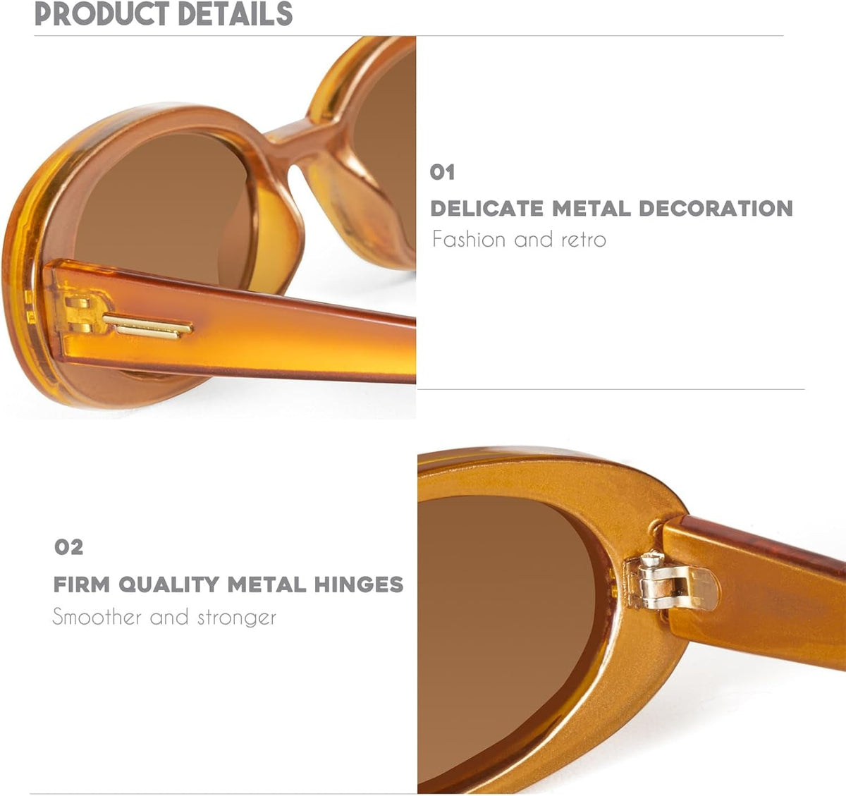 Retro Tiny Oval Sunglasses for Women with Small Face Narrow Style MS52360