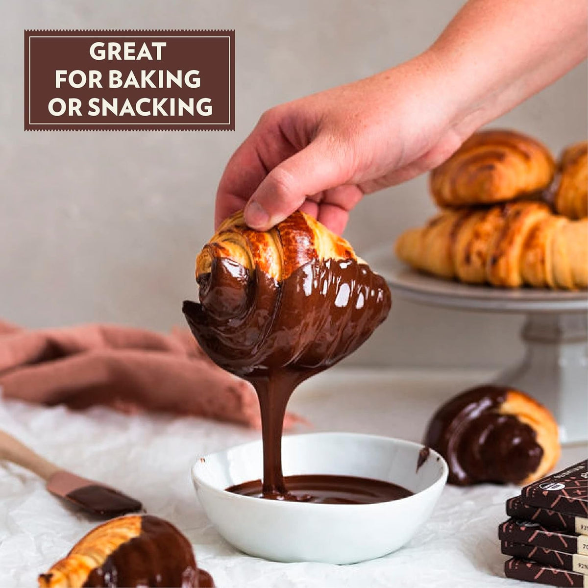 Chocolate | 92% Pure Dark Chocolate Melts, 7Oz Pack | USDA Organic, Direct Trade, Vegan, Kosher, Non-Gmo | Single Origin Uganda Chocolate Perfect for Snacking or Baking