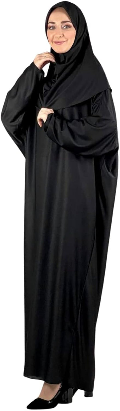 Women Prayer Clothes with Hijab Muslim Outfits Long Robe Abaya Turkish Islamic Dresses Dubai Kaftan with Rosary