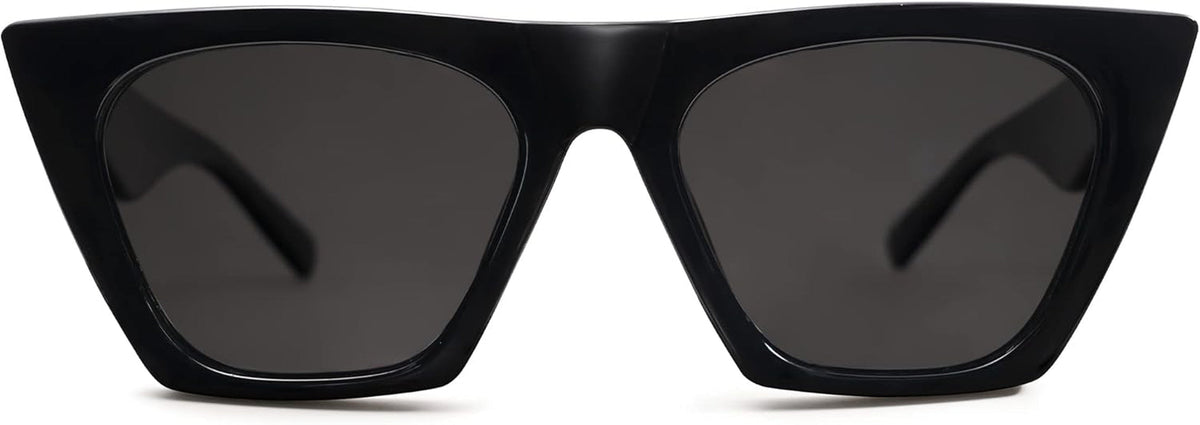 Trendy Oversized Square Cateye Polarized Sunglasses Womens Big Frame Shades SJ2115