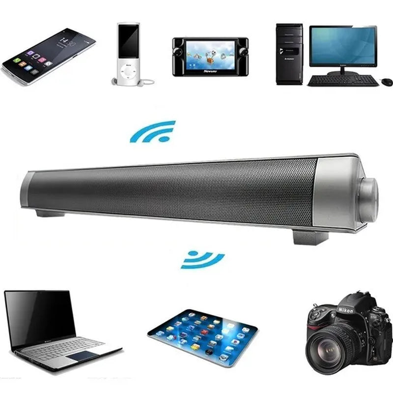 Brand New Strong Sound Bar Bluetooth Speakers Wireless Soundbar HIFI Box Subwoofer Speaker for TV / PC / Smartphone