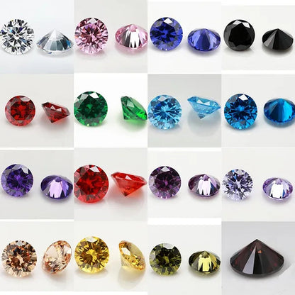 6.5Ct Loose Gemstone round Cut Cubic Zirconia Stone Jewelry Production Craft Bead Grade VVS 10.0 Mm/0.393Inch