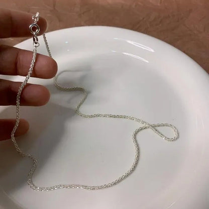 Women's Necklace Men's 16"-30" 3mm Shiny Ice Chain Necklace Chain Wedding Engagement Couple Jewelry