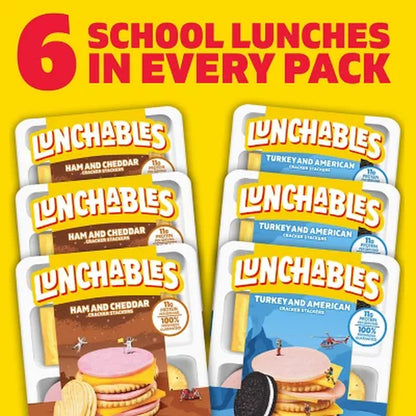 Lunchables Cracker Stackers Snack Kit Variety Pack, 6 Pk.