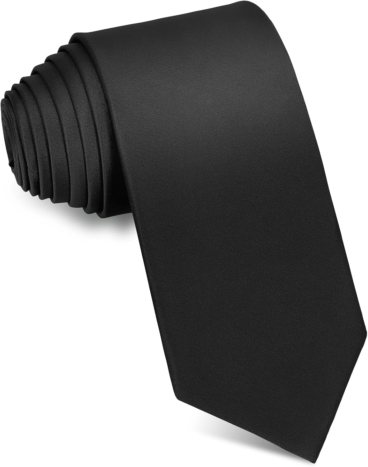 Men'S Ties Solid Pure Color 3.15" (8CM) Necktie Plain Formal Black Ties for Men