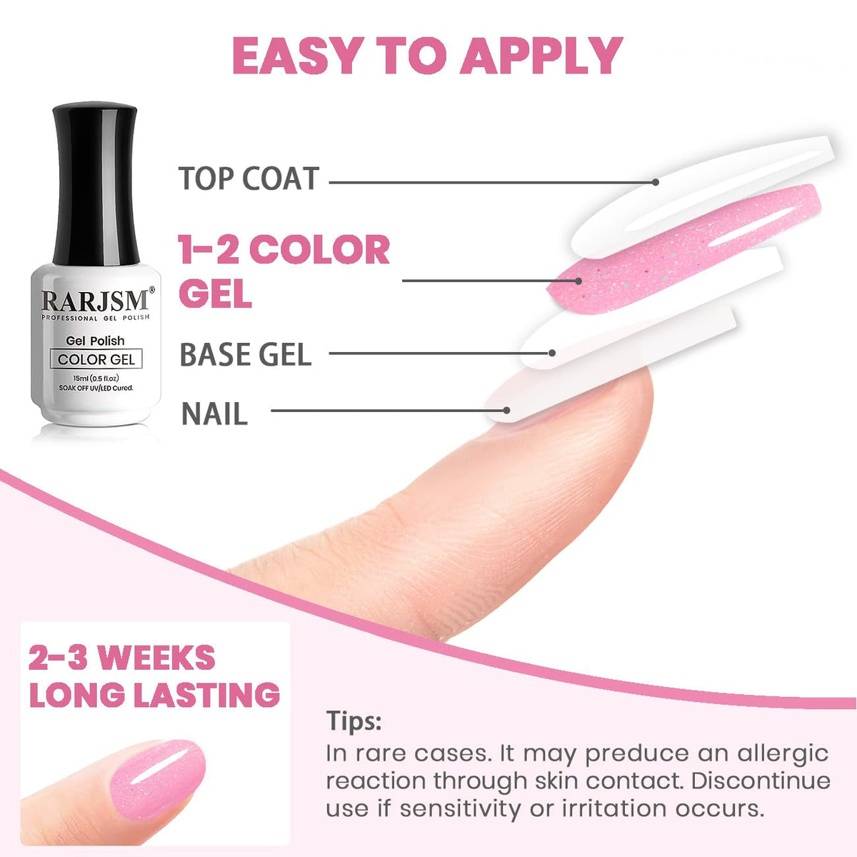 Nude Hot Pink Iridescent Gel Nail Polish Sheer Bright Neon Pink Glitter Jelly Gel Polish Neutral Shimmery Summer Color Sparkle Rainbow Pigment Gel 15ml Soak off Cured Need for Home Salon DIY
