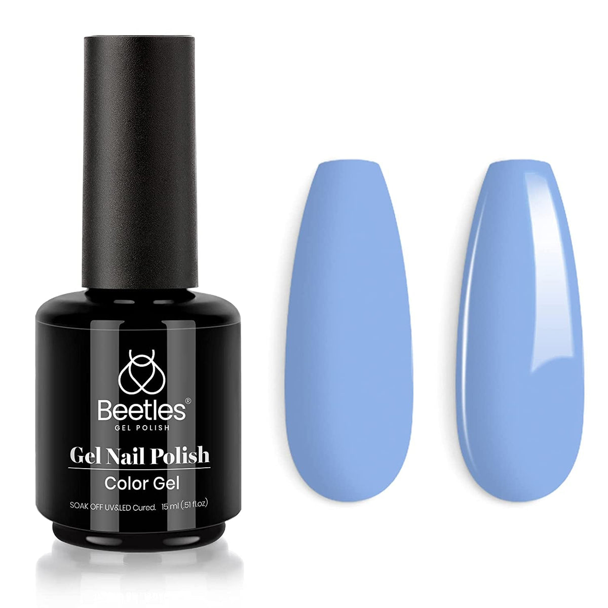Beetles Gel Nail Polish, 1 Pcs 15ml White Color Soak Off Gel Polish Nail Art Manicure Salon DIY Gel Nail Design Decoration at Home Nail Lamp Needed Nails Minicure Kit Gift
