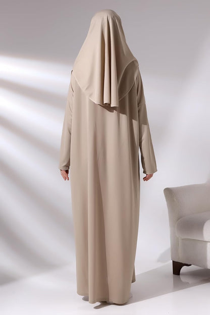 Muslim Dresses for Women, One-Piece Prayer Dress & Prayer Rug & Beads, Islamic Gift Set for Eid Ramadan