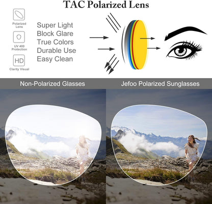 Polarized Aviator Sunglasses for Women Men Retro Trendy Sports Sunglasses for Outdoor UV400 Protection