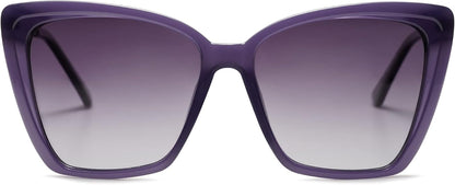 Trendy Polarized Sunglasses for Women Retro Womens Oversized Square Cat Eye Sun Glasses UV Protection SJ2206