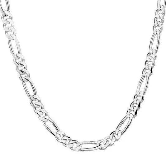 Promotion 925 Sterling Silver 2mm Chunky Figaro Men/women's Chain Necklace
