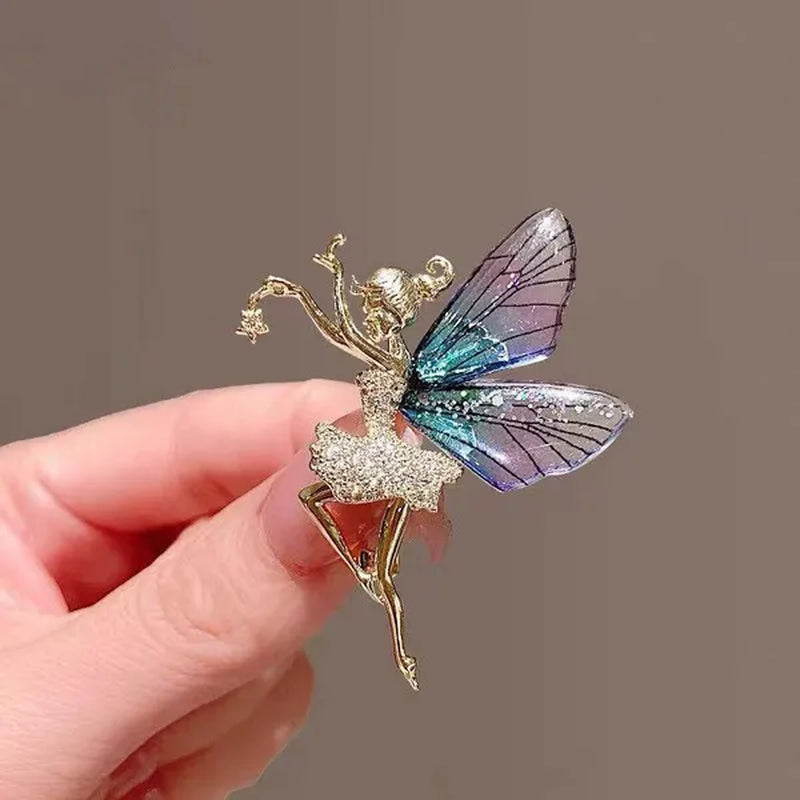 New Butterfly Fairy Brooch Female Elegant Dancing Girl Corsage Fashion Creative Clothing Pin for Women Brooches