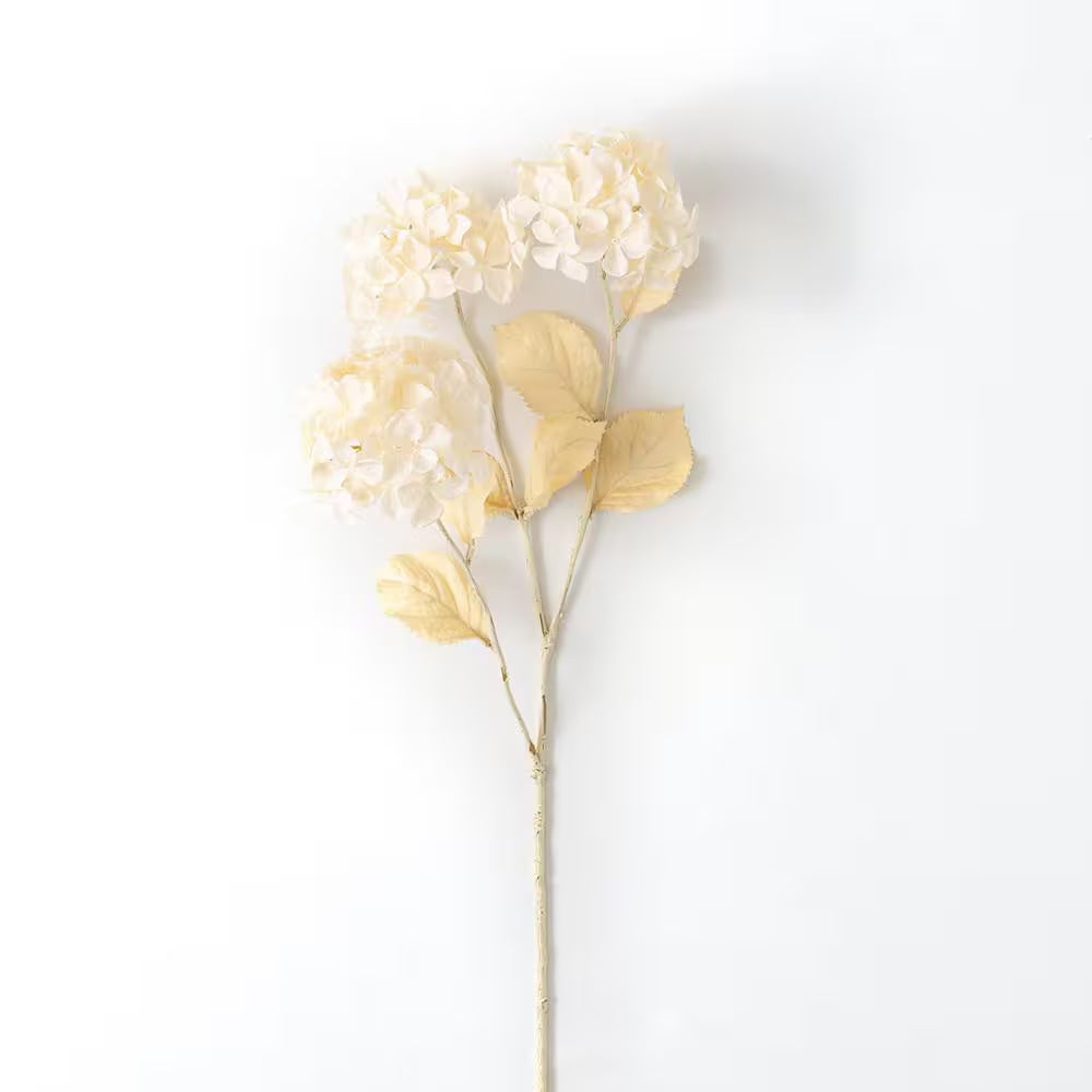 29" Artificial Beige Dried Hydrangea Stem