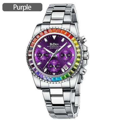 Women Rhinestone Watch Fashion Bling Casual Ladies Watch Female Quartz Rose Gold Watch Crystal Diamond Bracelet Watches For Women Montre Femme Relojes Damen Uhren Orologi Donna