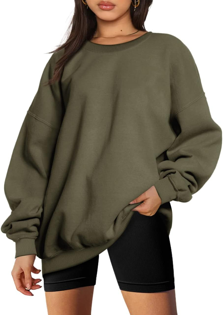 Sweatshirts for Women Hoodies Oversized Crewneck Tops Sweaters Comfy Fall Winter Outfits Clothes 2025 Fashion