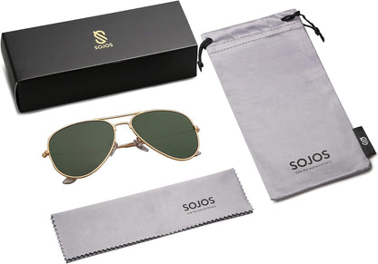 Classic Aviator Polarized Sunglasses for Men Women Vintage Retro Style