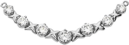 Dazzling 14K White Gold Diamond XOXO Pendant Necklace