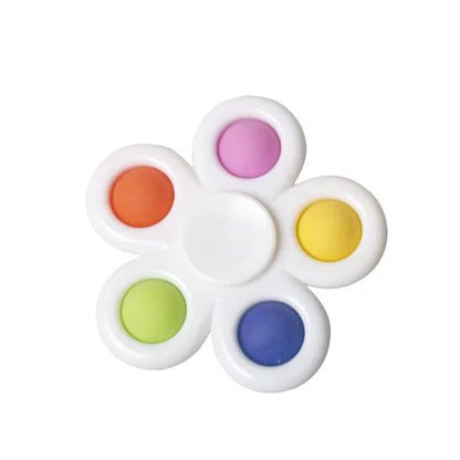 10Pcs / 5 / 2 / 1Pcs 2 In 1 Pop & Decompression Fidget Spinner , Gyro Spinner Spinning Top, Playability, Rotatable, Pressable, Decompress ADHD, Children's Toys, Decompression Toy,Fidget Toys Boutique Gifts