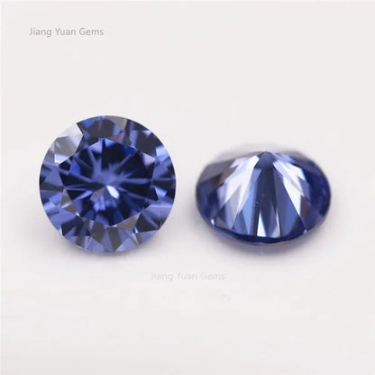 5 Pcs Beautiful Unheated Gemstones Blue Diamond 5.5*5.5mm Sapphire Round Cut Sri-Lanka Gemstone