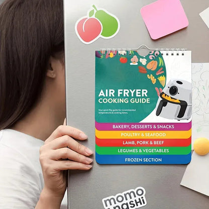 Air Fryer Cheat Sheet Magnets - Ultimate Accessories for Cooking Enthusiasts - Easy-to-Use Cooking Times Chart, Conversion Guide, Measurement Conversions, and More!