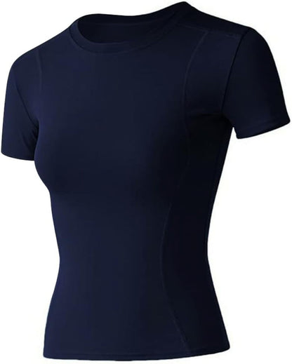 Women Workout Shirts 1/2/3 Pack Athletic Compression Tee Dry Fit Yoga Gym Basic Tops
